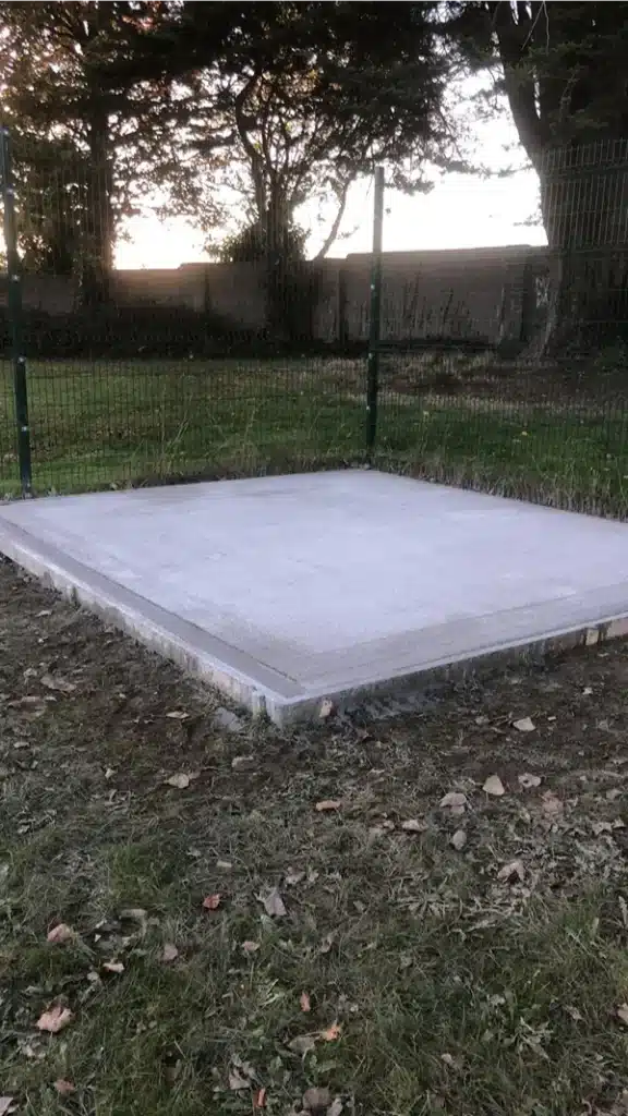 shed foundation timber form and membrane dublin