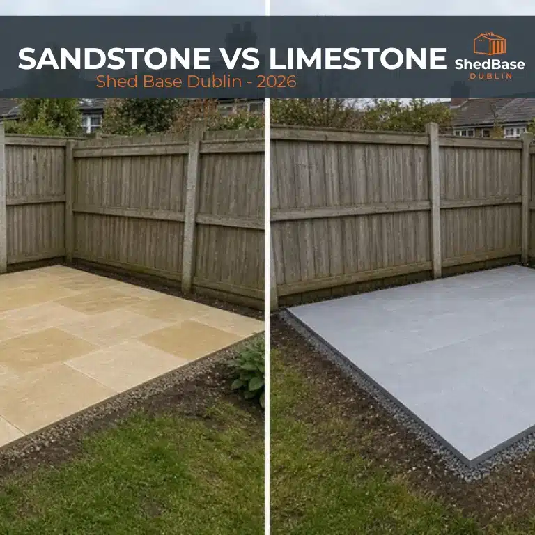 sandstone vs limestone shed base dublin