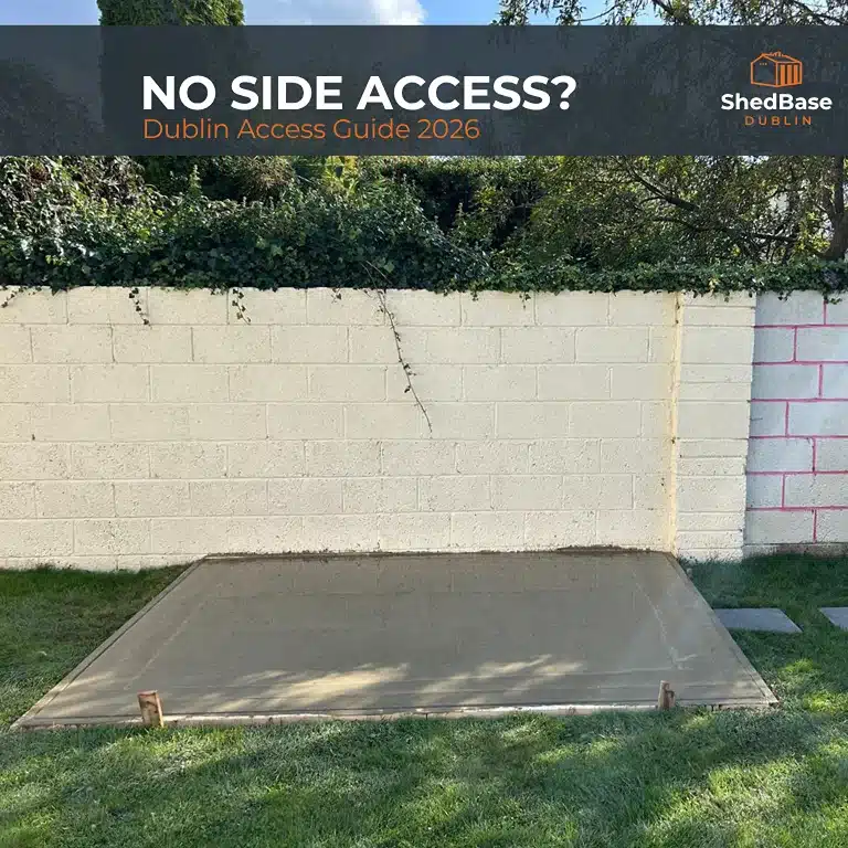 concrete shed base garden wall
